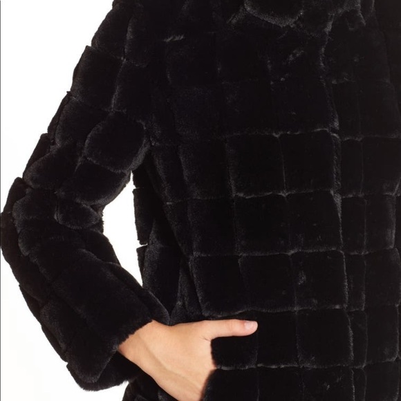 Kristen Blake Faux Fur Jacket Coat XS Black - Picture 9 of 12